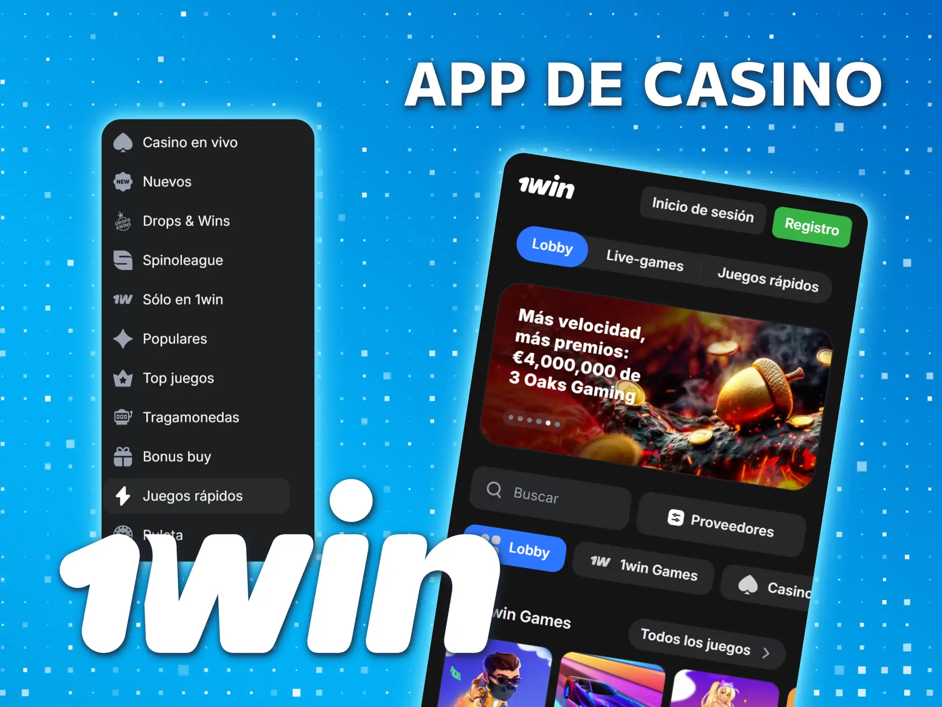 Acceda al casino a través de la aplicación 1win México.