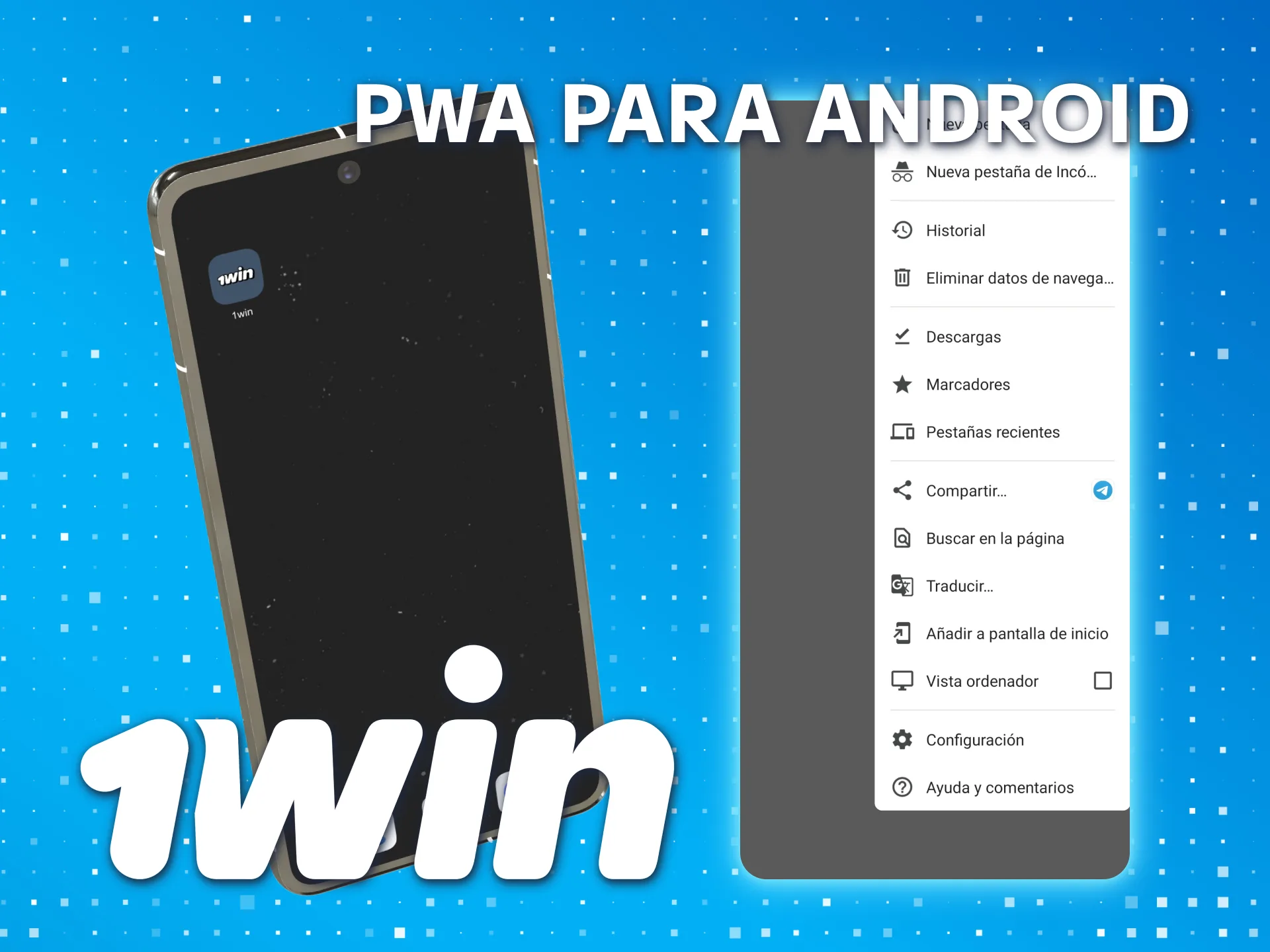 Abra el navegador Chrome para instalar 1win PWA en Android.