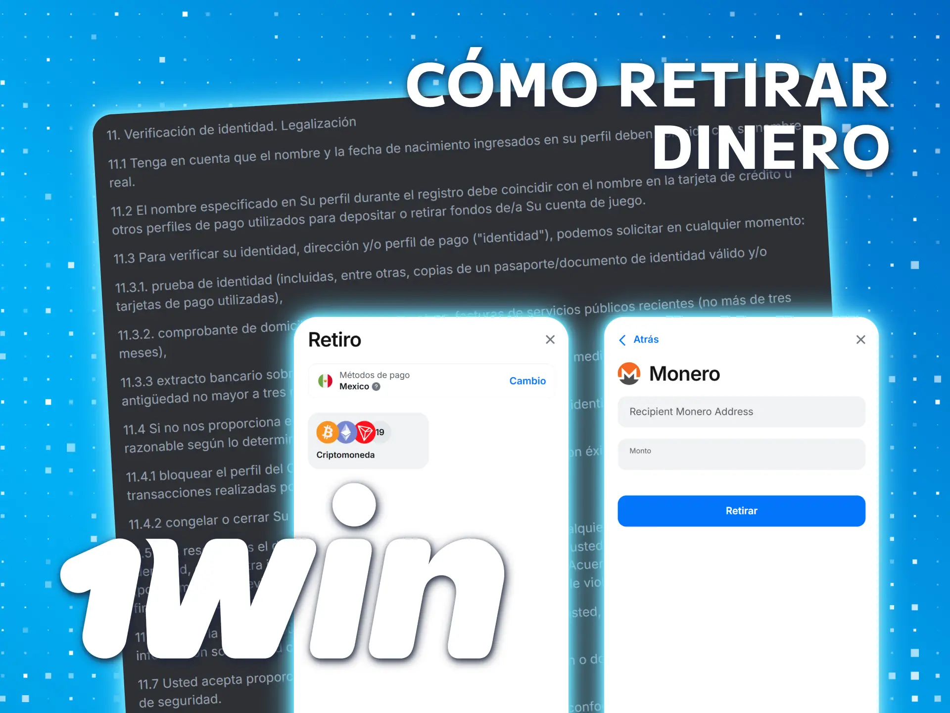 Obtenga sus ganancias de 1win México con un retiro rápido.