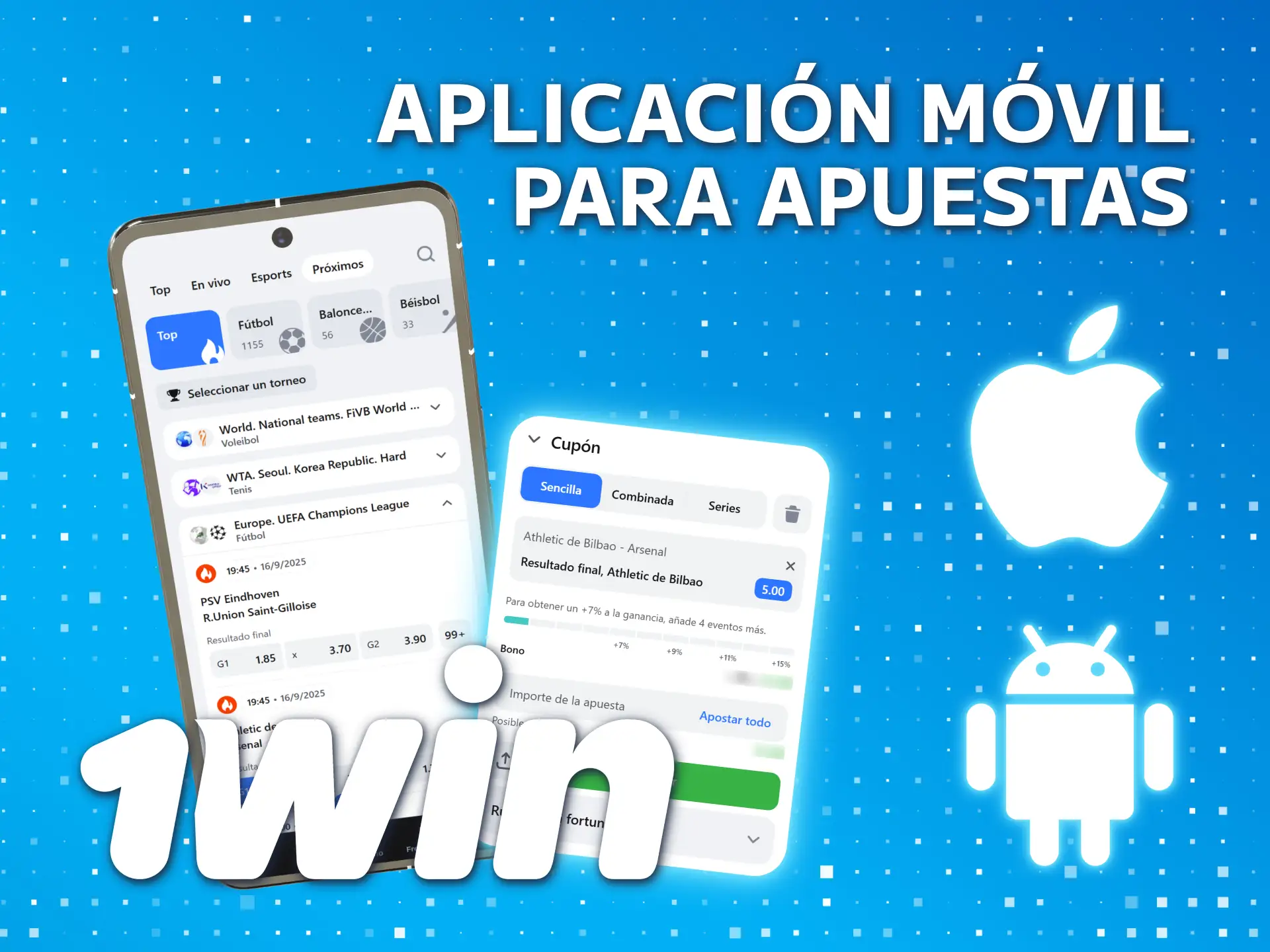 Obtén la aplicación 1win para apuestas deportivas en tu móvil.
