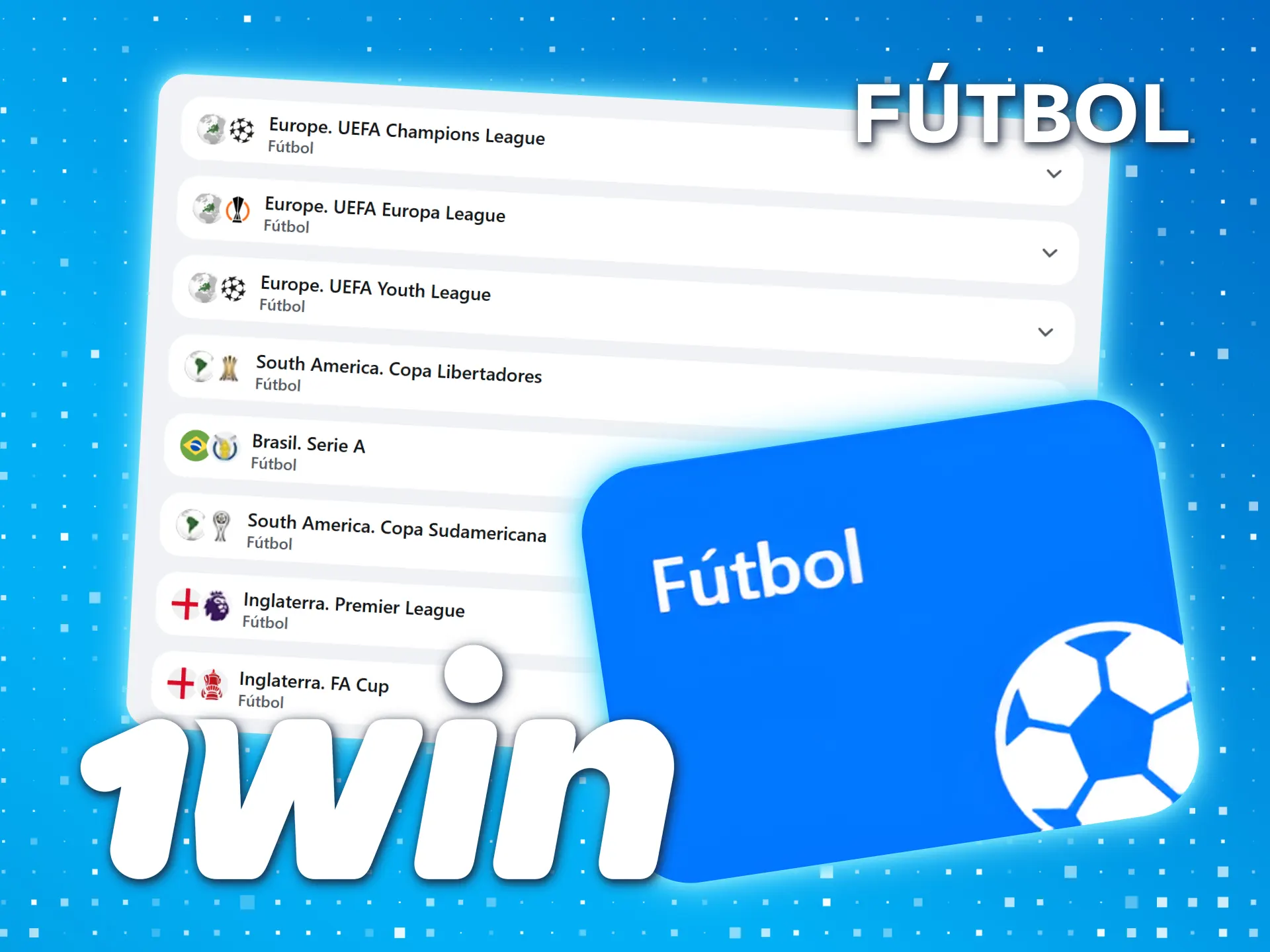 Apueste en los torneos de fútbol más grandes en 1win.