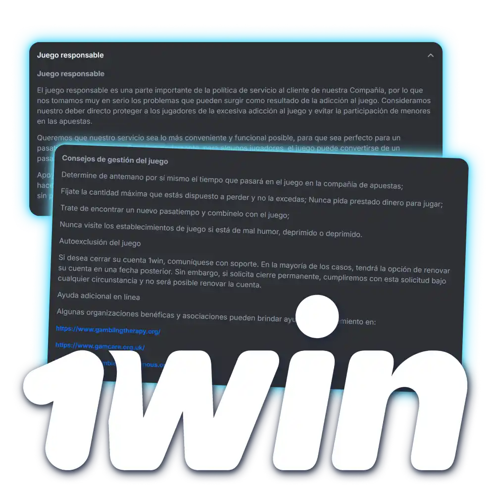 1win proporciona a los jugadores herramientas para el juego responsable.