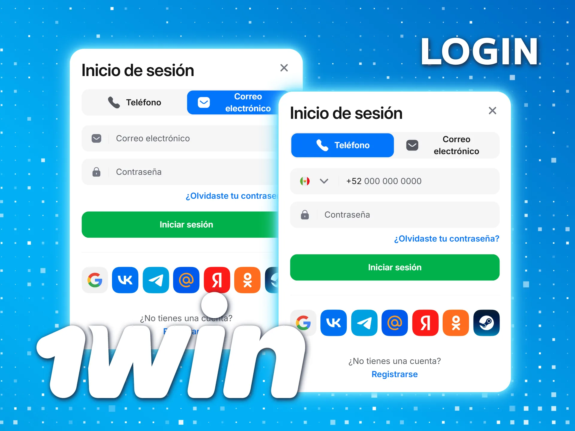 Inicia sesión en 1win México para empezar a jugar.