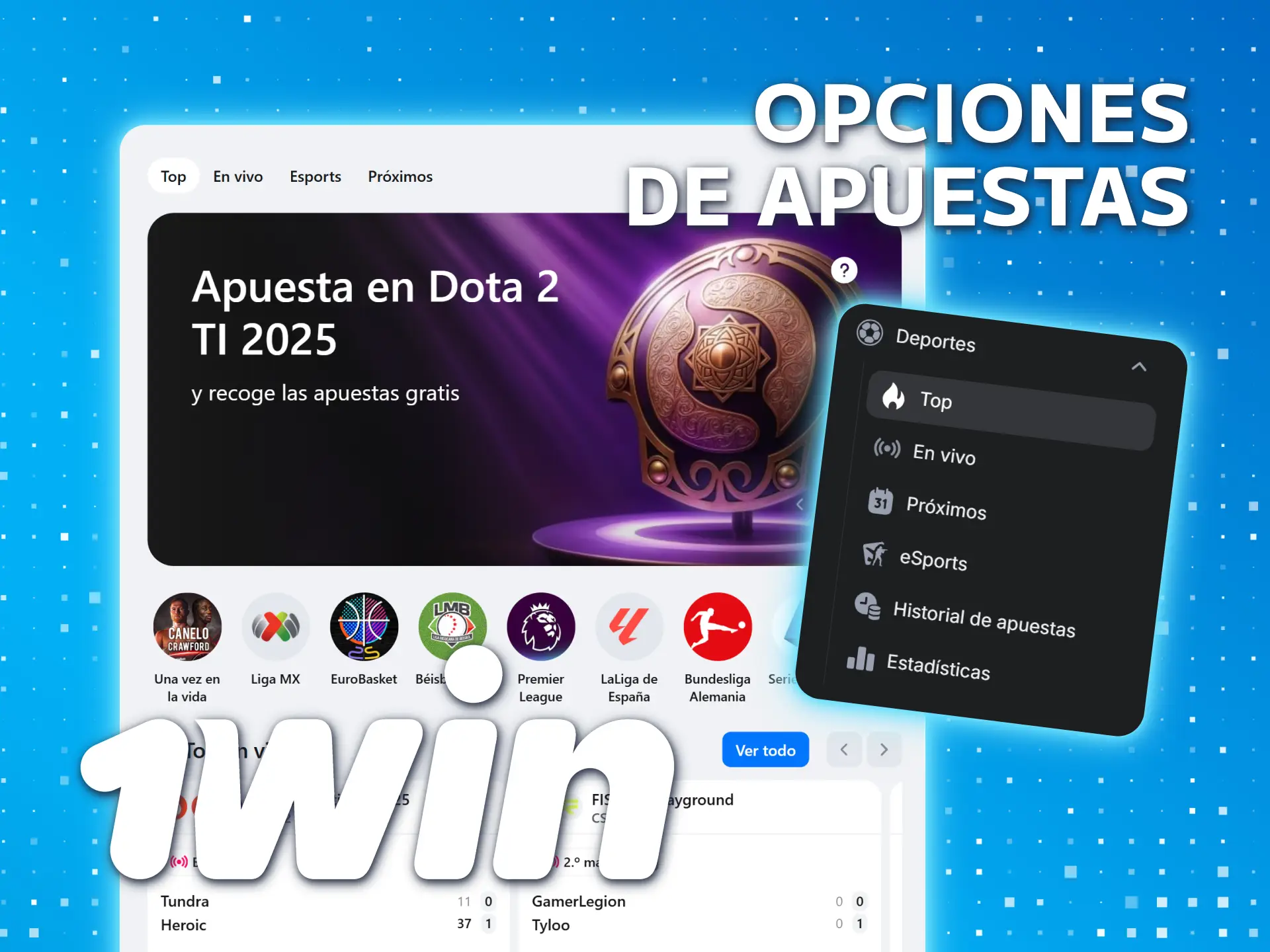 Explore todas las opciones de apuestas disponibles con 1win México.