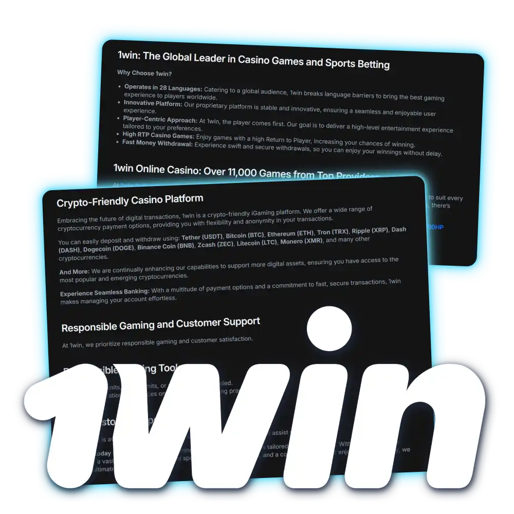Aprenda sobre el casino y las apuestas de 1win México.