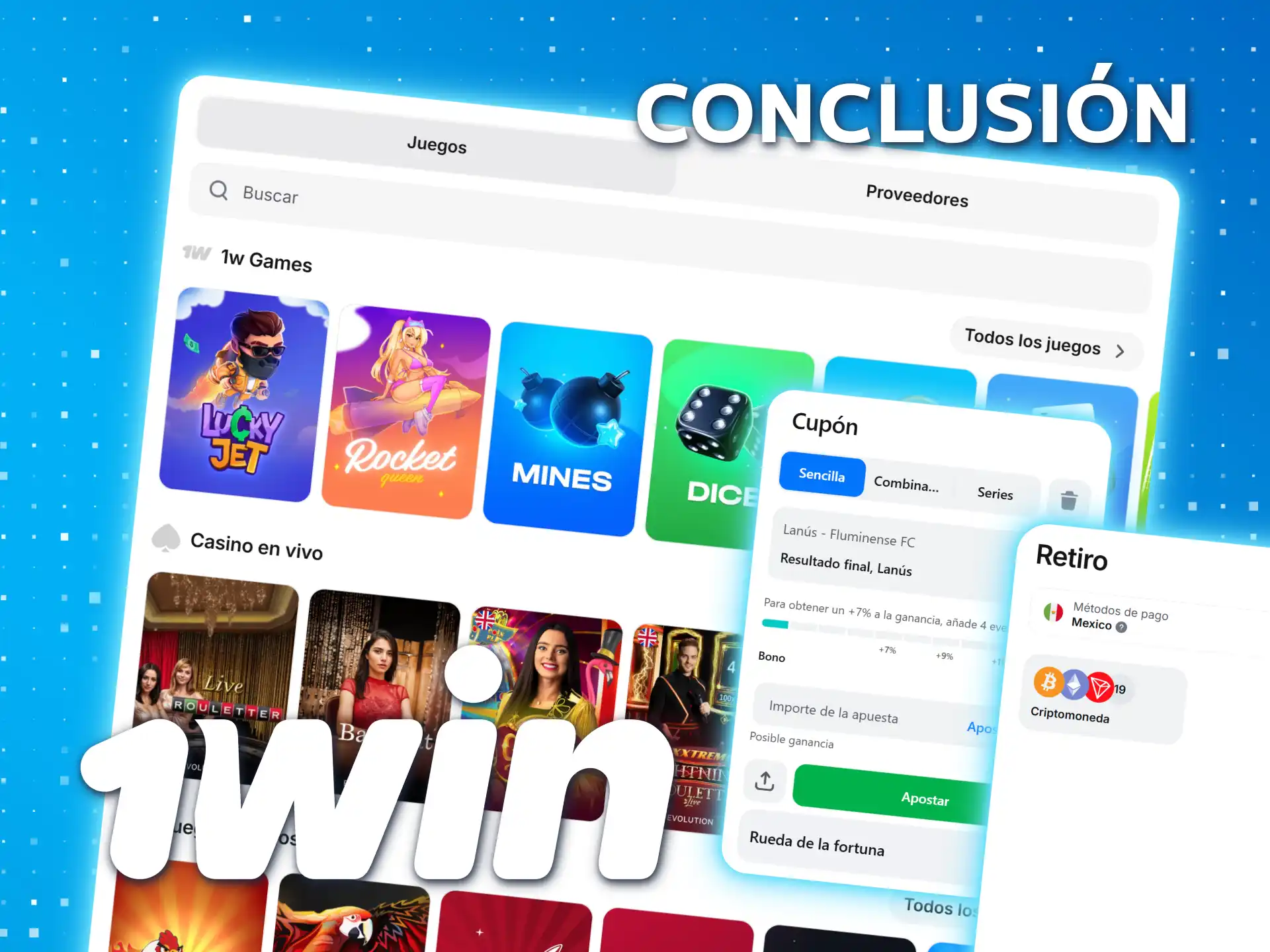 Disfruta de una experiencia de juego agradable en 1win México.