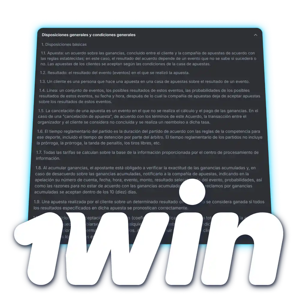 Conozca los términos y condiciones de la plataforma 1win México.