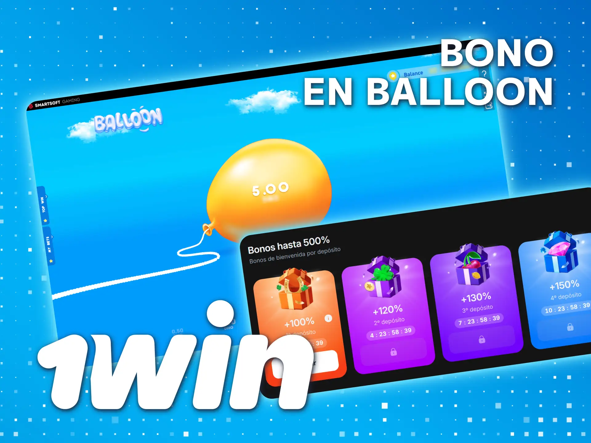 Regístrese en 1win México para recibir un bono para Balloon.