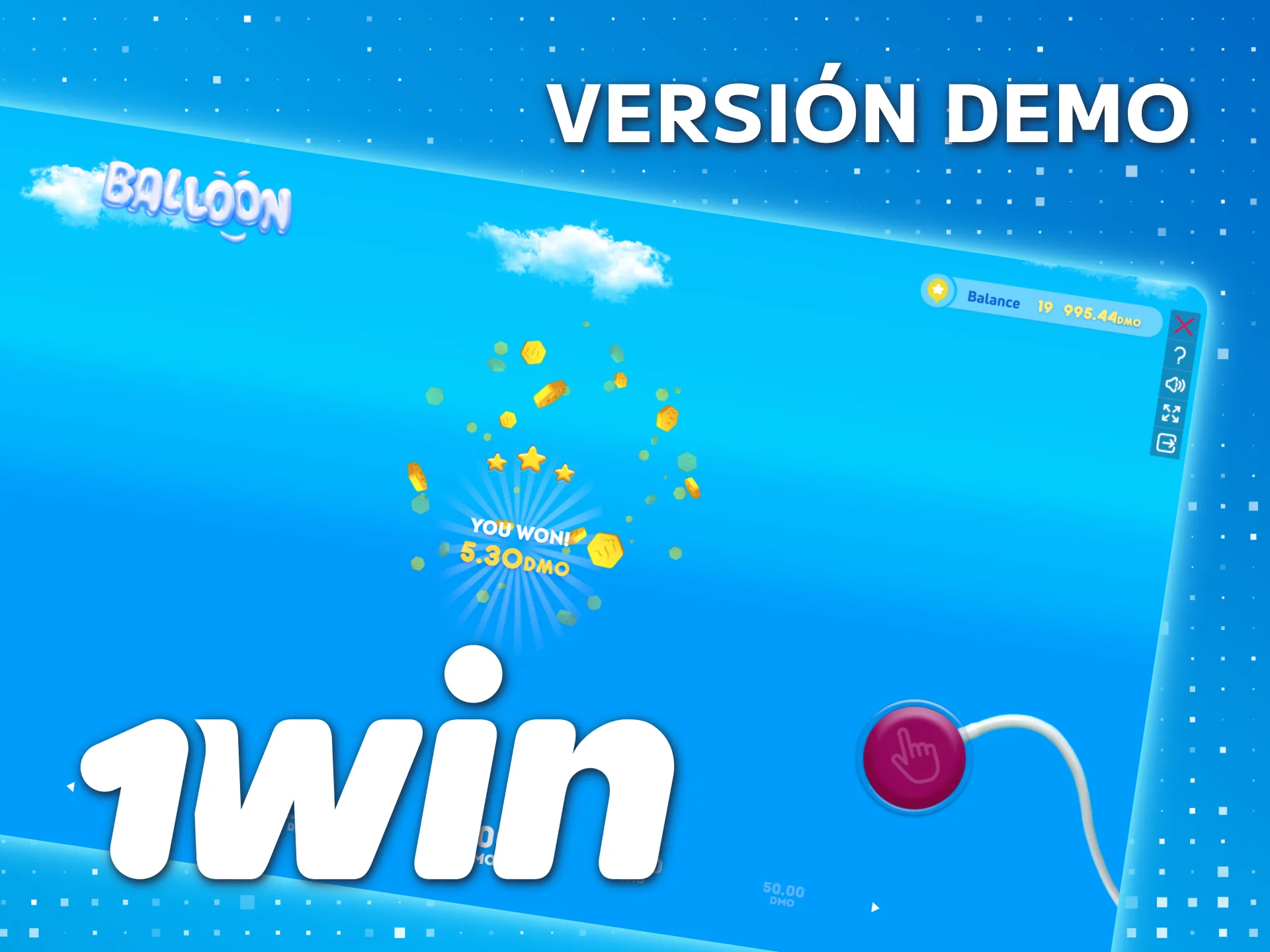 Demostración práctica de Balloon en el casino 1win México.